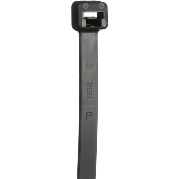 Cable Tie, 11-1/2 in L, 3 in Max Bundle Dia., Black, Nylon 6/6, 50 lb Strength, 1000 PK